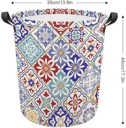 Colorful Patchwork Laundry Basket