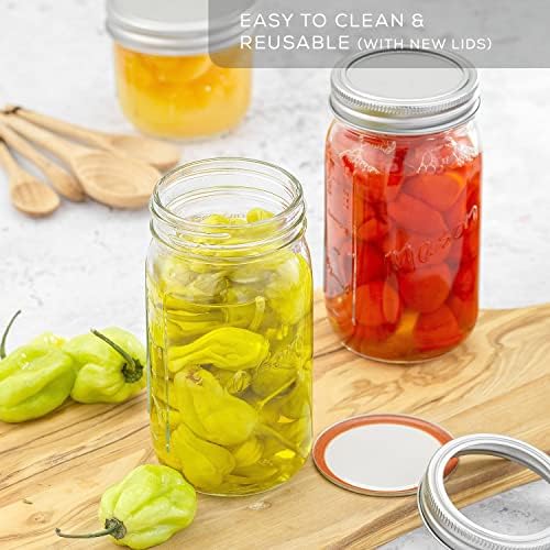 JoyJolt 16 oz Mason Jars 6-Pack