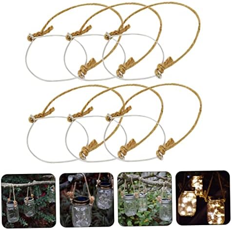 STOBAZA 6-Piece Mason Jar Hangers Aluminum Rugged Durable
