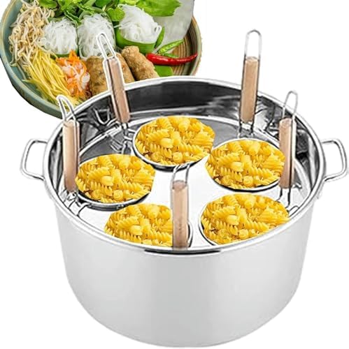 Wzglod Stainless Steel Soup Pan Set with Divider and Colander Strainer