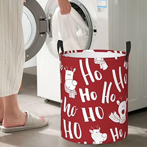 AFHYZY Christmas Laundry Hamper Collapsible with Handles for Bedside Storage