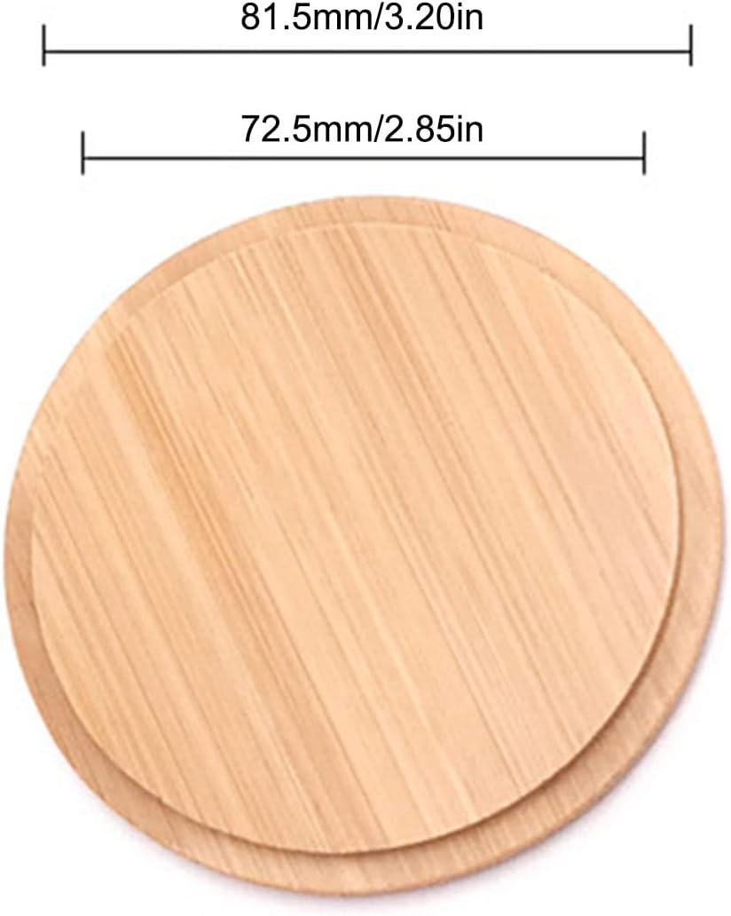 BEIJIALY Reusable Bamboo Jar Lids Eco-Friendly Gift-Ready
