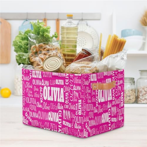 Personalized Foldable Storage Basket with Name