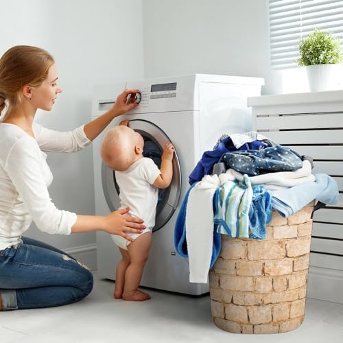 MEIKKO Waterproof Laundry Baskets with Handles