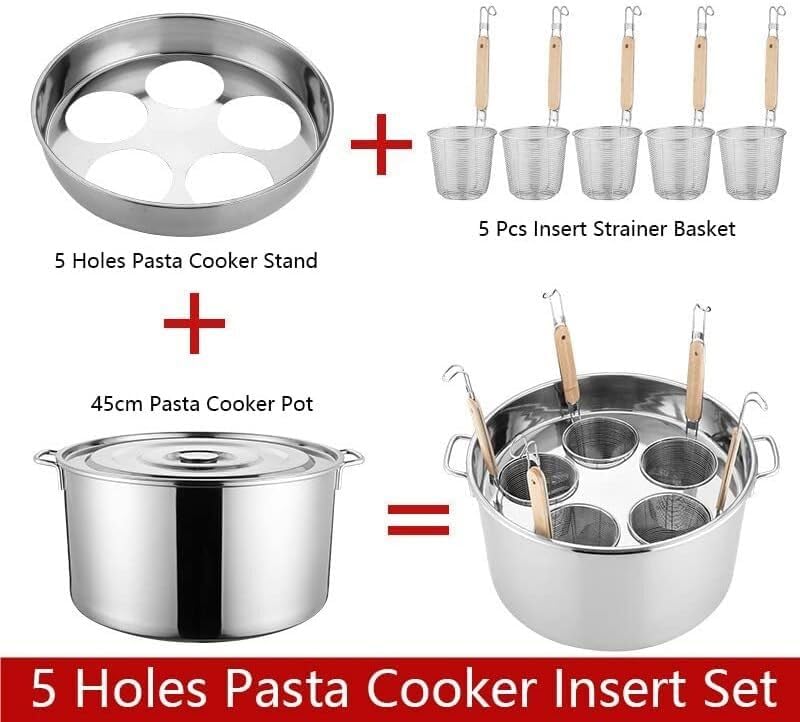 DAOUXIAOSP Pasta Cooker Pot and Insert Set Stainless Steel