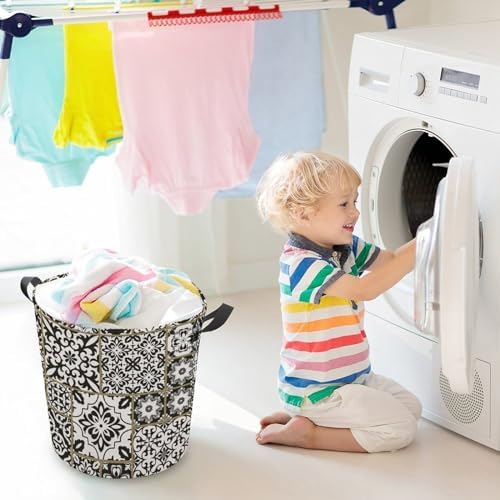 Patchwork Tile Talavera Retro Laundry Hamper