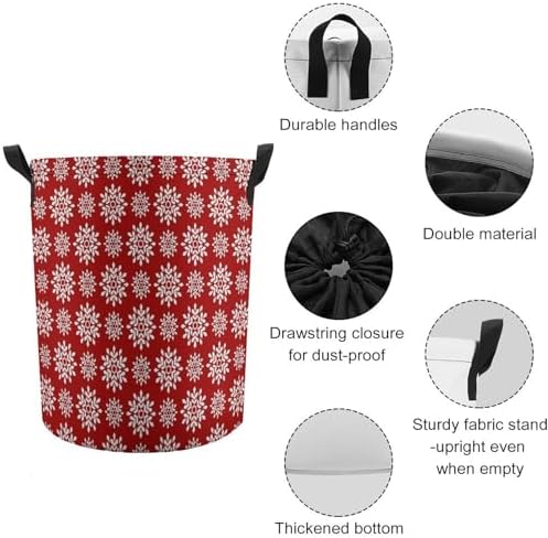 Collapsible Laundry Hamper for Kids Red 45L