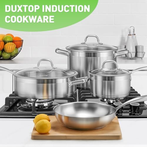 Duxtop 17-Piece Stainless Steel Pots Pans Set for Perfect Cooking