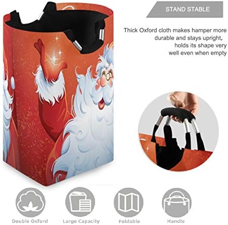 Visesunny Large Christmas Collapsible Laundry Basket with Handle