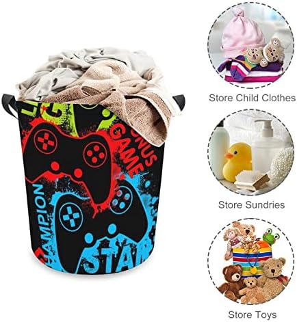 Red Game Joystick Collapse Laundry Bin