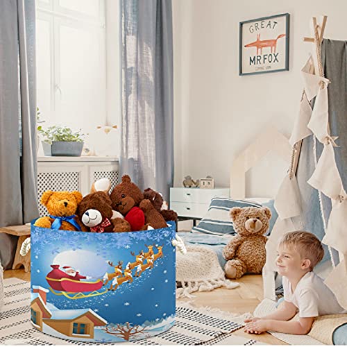 Visesunny Santa Reindeer Storage Basket