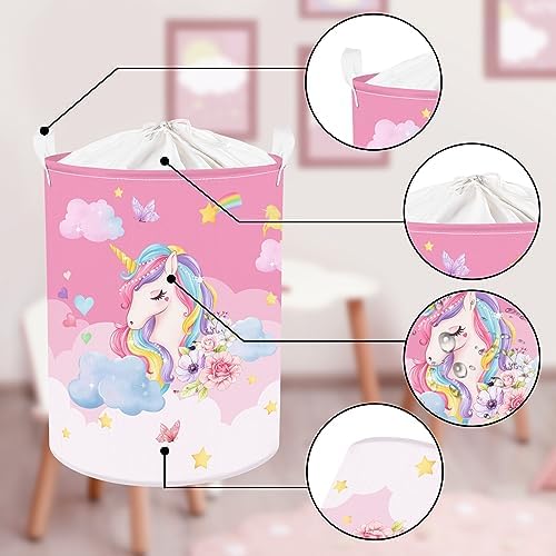 Clastyle Pink Unicorn 45L Yangzi Laundry Basket