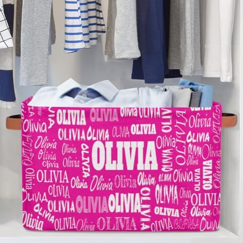 Personalized Foldable Storage Basket with Name