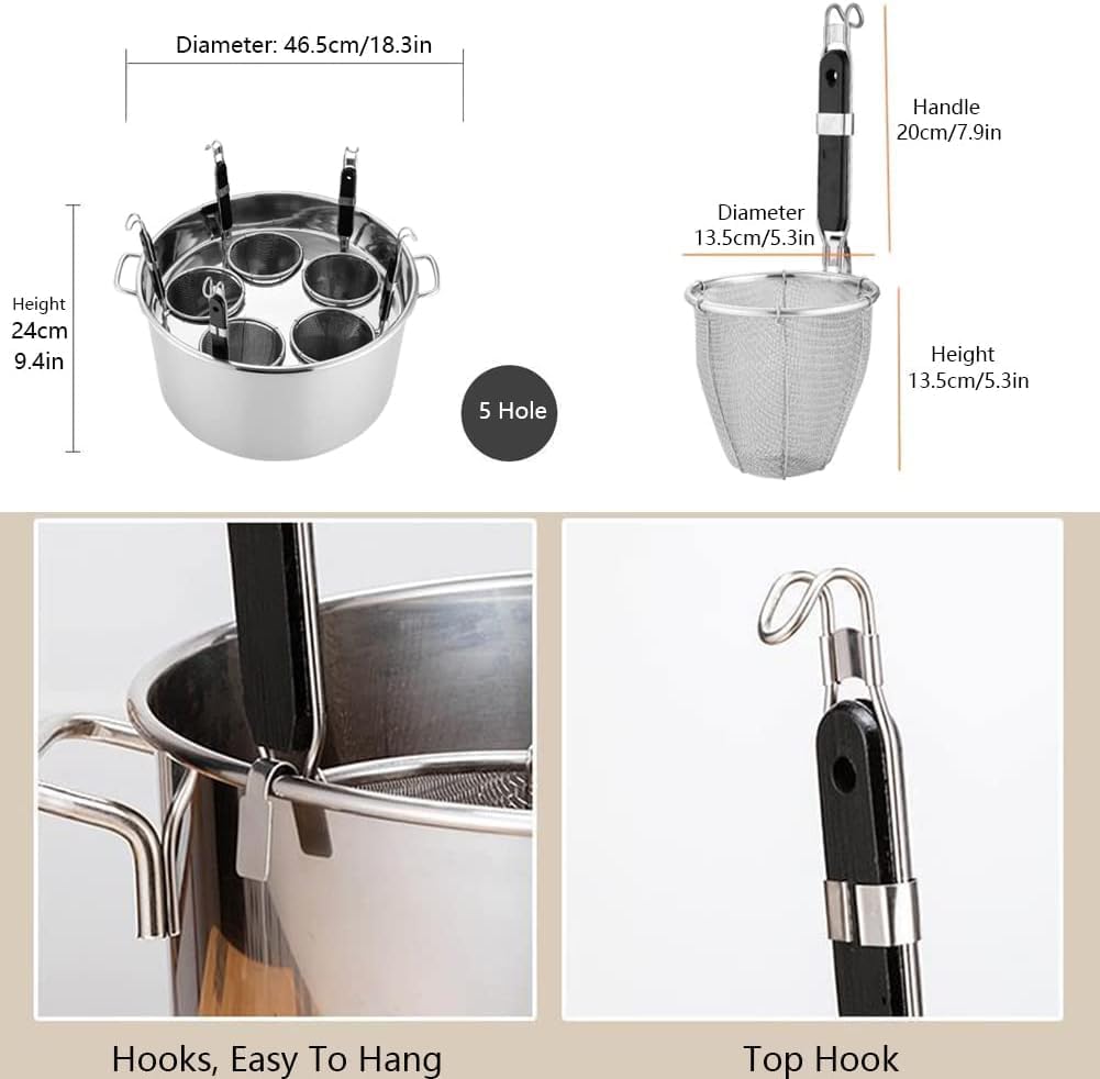UNbit outstanding 345 Holes Stainless Steel Pasta Cooker Pot Set