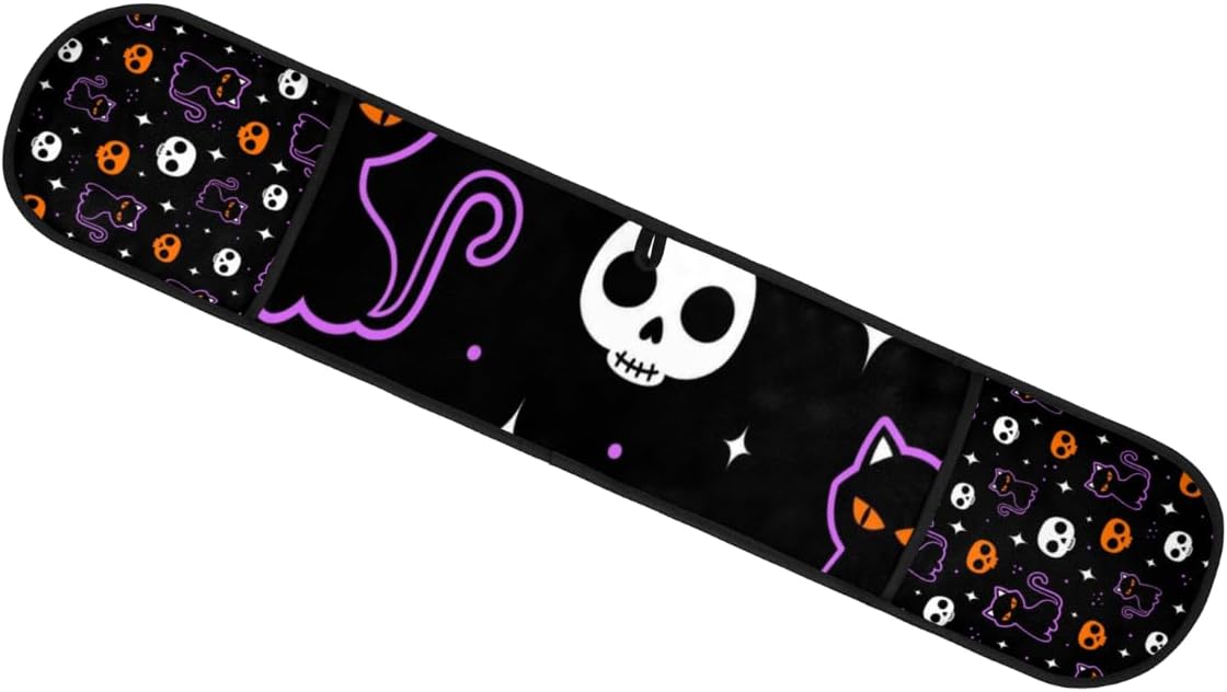 Halloween Skull Black Cat Double Oven Mitt