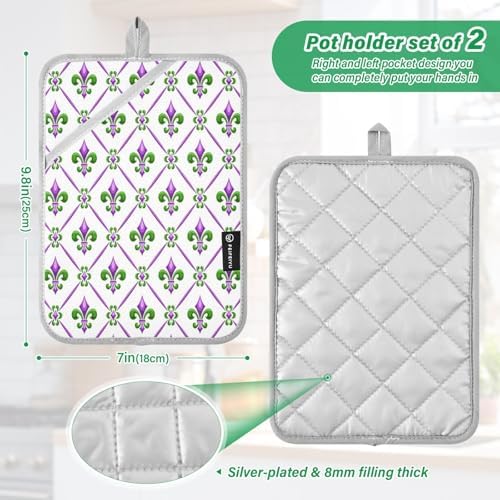 Perfect for Cooking Baking Heat-Resistant Pot Holder Set