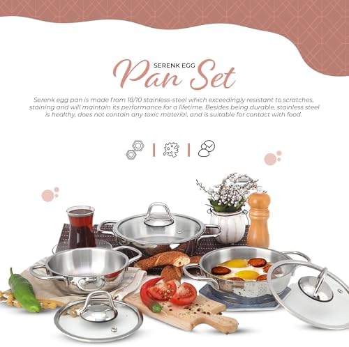 7-Piece Stainless Steel Cookware Set - Durable Non-Stick and Perfectly Balanced