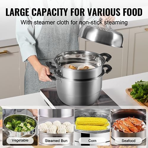 3-Tier STEamer Pot Set for Cooking