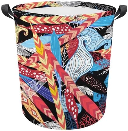 Leaves Feathers Vintage Laundry Hamper