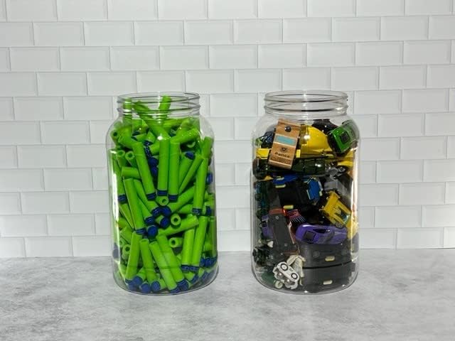 Smart Solutions Clear Plastic Mason Jars 12 Pack 18 oz 1