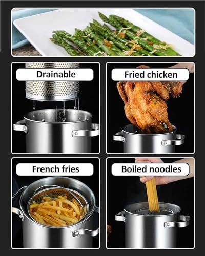 UNbit Pasta Pots Asparagus Steamer Pot 5L 304 Stainless Steel