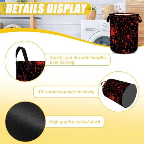 Blood Splattered Fun Practical Kids Laundry Basket Collapseable Durable Storage Hamper