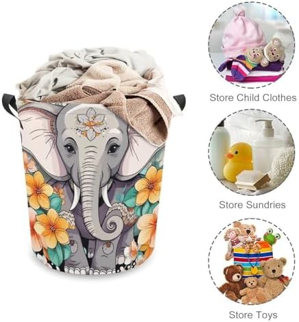 Cartoon Elephant Laundry Hamper
