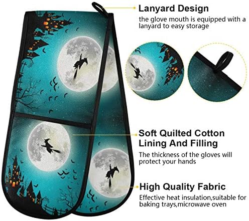 AUUXVA Long Double Oven Mitt for Baking and Grilling