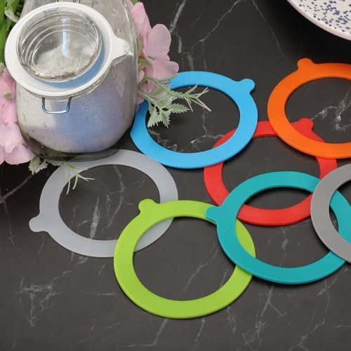 12-Pack Silicone Gasket Set for Glass Jars