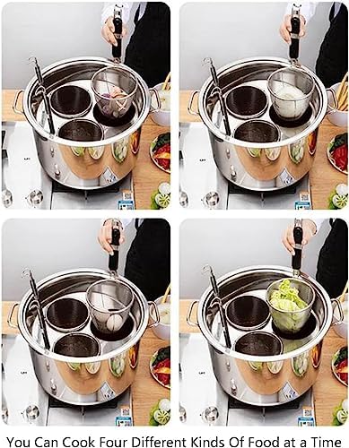 DAOUXIAOSP Pasta Cooker Set 3-Piece SS with Strainer Easy to Use