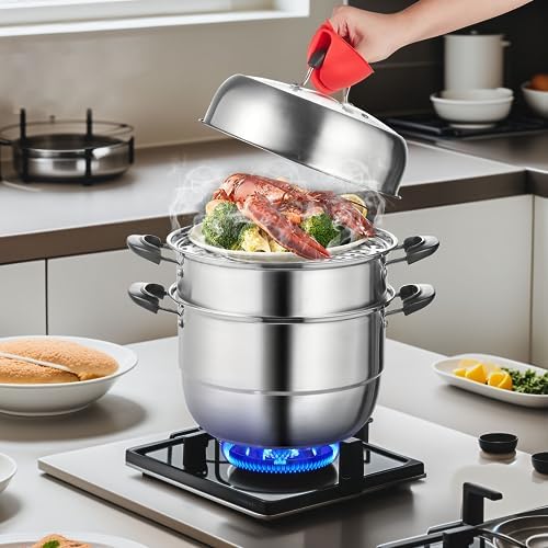 3-Tier STEamer Pot Set for Cooking