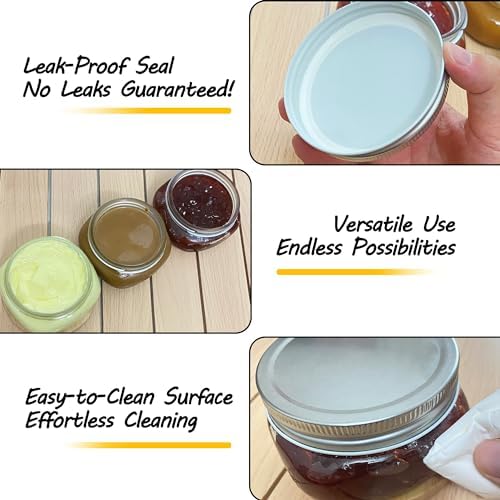 Perfect for PicklingWide Mouth Mason Jar Set of 8 oz