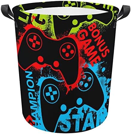 Red Game Joystick Collapse Laundry Bin