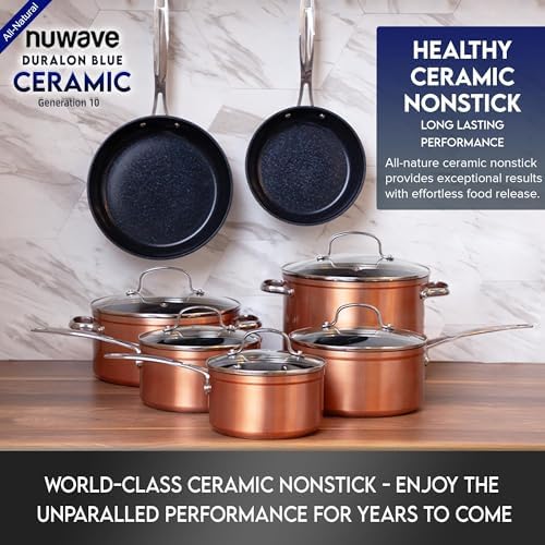 12-Piece Non-Stick Ceramic Cookware Set with Induction Compatibility