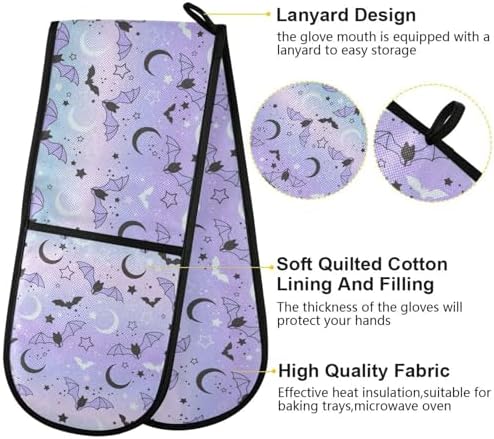 ScareUp Halloween Double Oven Mitt Heat Resistant for Baking BBQ More