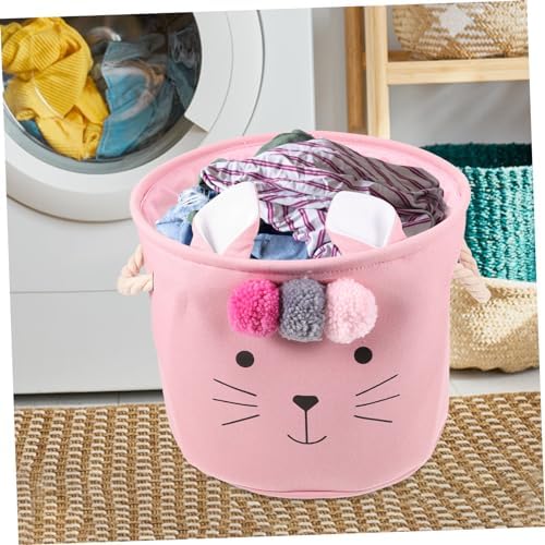 Yardenfun Baby Laundry Hamper with Handle Collapsible Storage Basket for Nursery