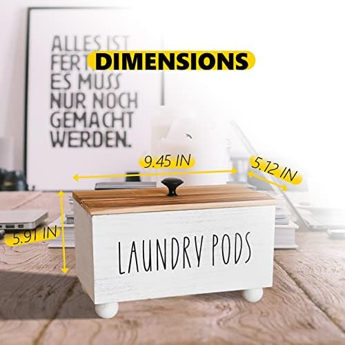 Sturdy Wooden Laundromat Storage with Farmhouse Style Lid