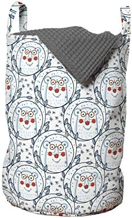 Ambesonne Christmas Bear Laundry Hamper