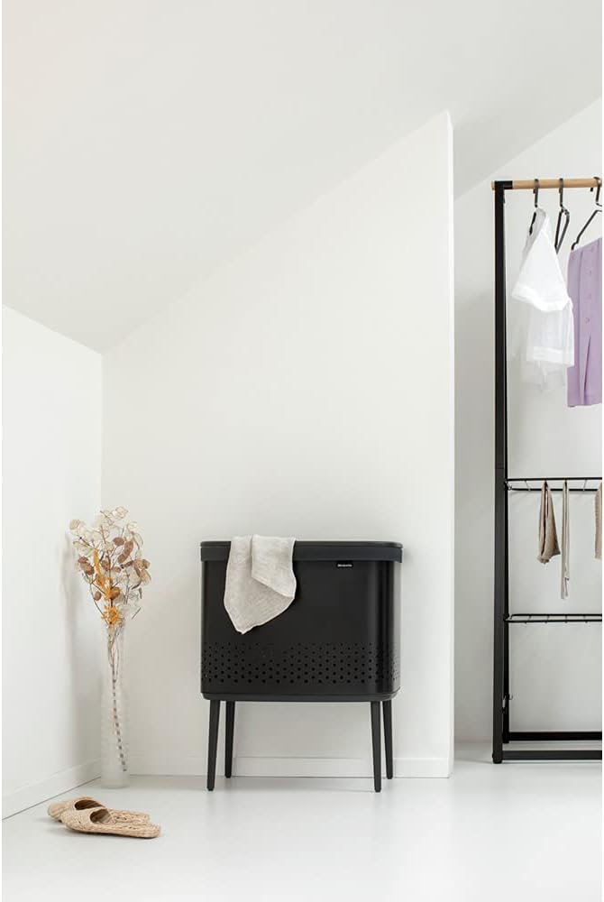 Brabantia Bo Laundry Hamper Matt Black 16 Gal 1