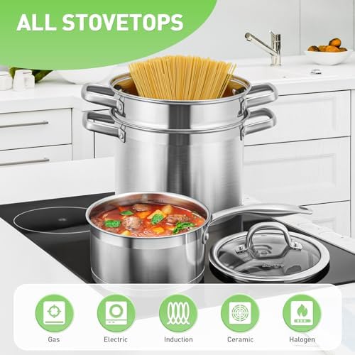 Duxtop 17-Piece Stainless Steel Pots Pans Set for Perfect Cooking