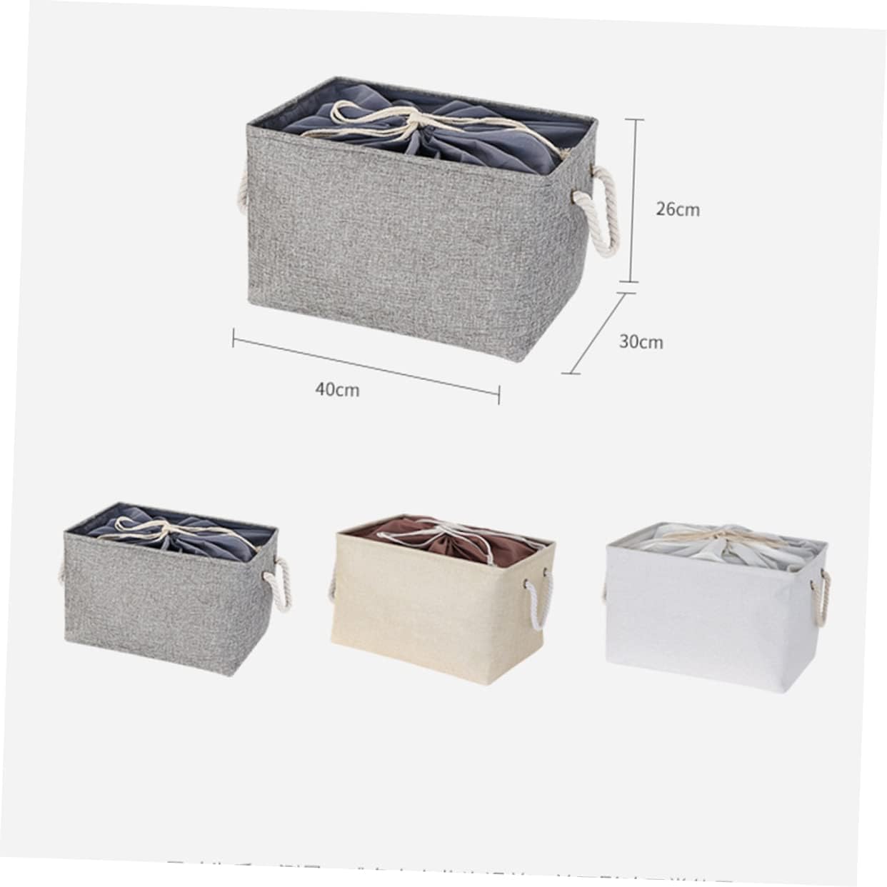 Yellow Foldable Laundry Basket with Handle and Drawstring