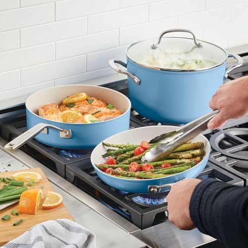 Versatile 9-Piece KitchenAid Hard Anodized Cookware Durable Easy to Clean