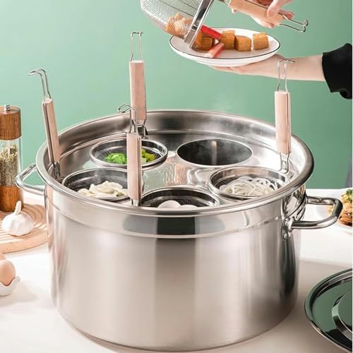 Stainless Steel 5 Holes Pasta Cooker Set