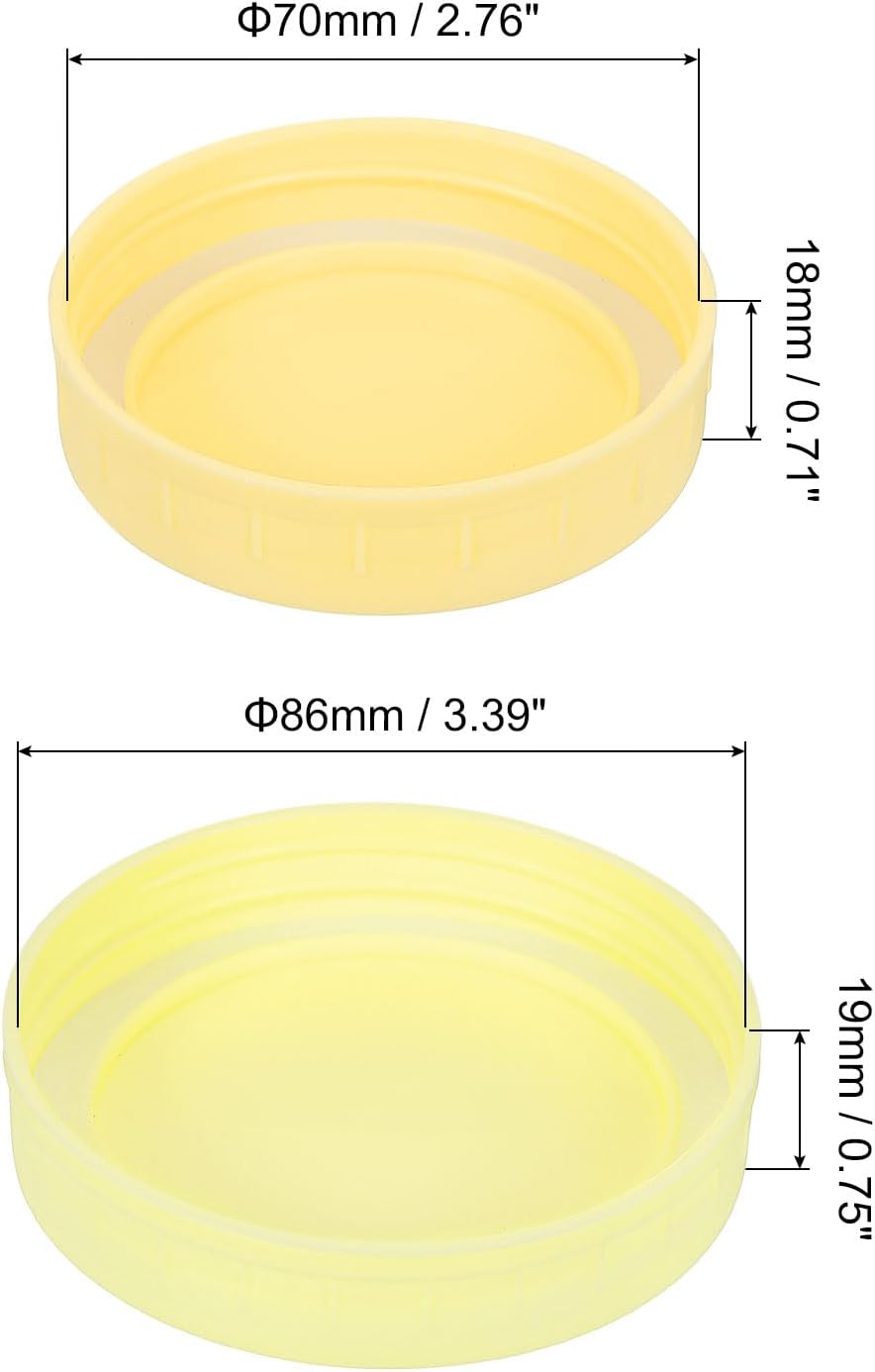 18 Pcs Mason Jar Lid Set with Silicone Rings