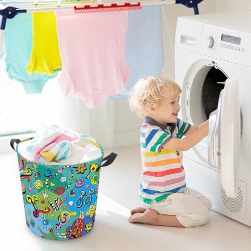 Retro Jewelry Heart Collapsible Laundry Basket