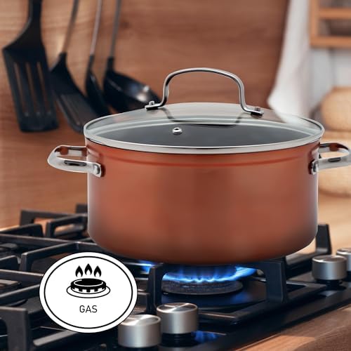 12-Piece Non-Stick Ceramic Cookware Set with Induction Compatibility