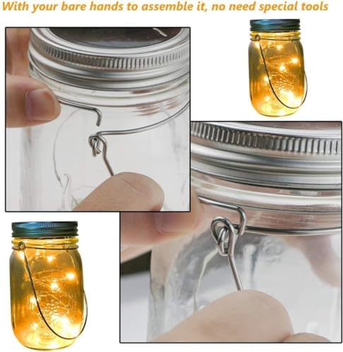 Premium Stainless Steel Mason Jar Wire Hangers Hanging Cables for Mason Jars