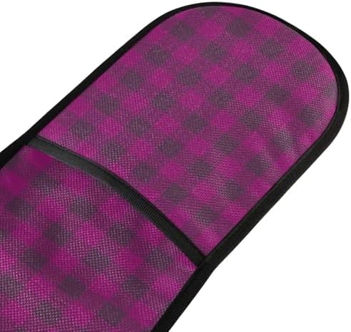 Protect Your Hands Double Oven Mitts Violet Buffalo Plaid Halloween 35x7 Ovenspot Mitt