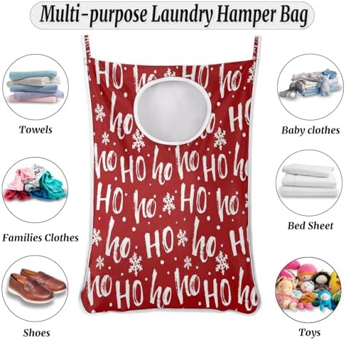 Festive Hanging Laundry Hamper for Space-Saving Storage