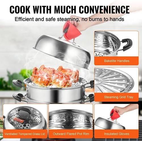 3-Tier STEamer Pot Set for Cooking